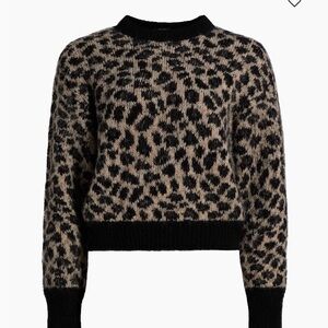 MOTHER Black and Tan Leopard Print Sweater*like new, size small*